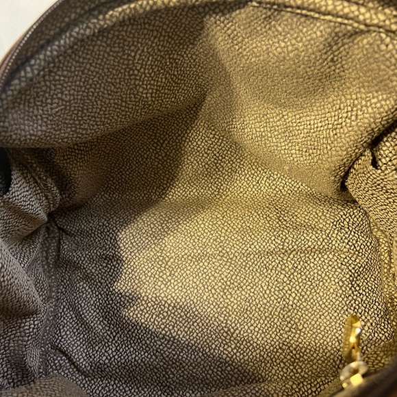 Borbonese Redwall authentic large dome purse. Made in Italy. Quail suede leather - Picture 11 of 16